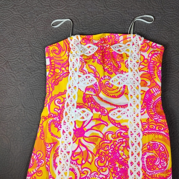 Lilly Pulitzer Tensy Dress Strapless Sea  & Be Seen Mini Size 2 Resortwear - Picture 5 of 15